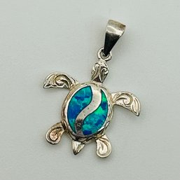 Sterling Opal Turtle Pendant 1.5g