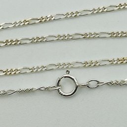 Sterling Figaro Chain Necklace 1.9g