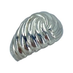 Modernist Ribbed Ring, Sz 4.75, 5.89g