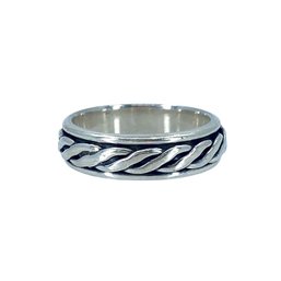 Sterling Silver Twist Spinning Band, Sz 13.75, 11.72g