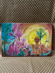 'Dreamscape' Vintage Oil Painting By Catalonian Artist, Eduardo Fragmente , 1981