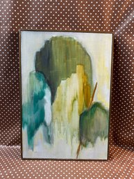 Midcentury Abstract Greenery Painting