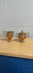 Vintage Copper Creamer And Sugar Set - Buffalo Mill Co.
