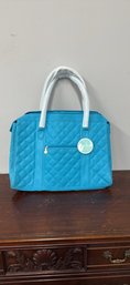 Initials Inc. Blue Quilted Tote Bag