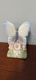 Ceramic Butterfly Figurine Music Box.