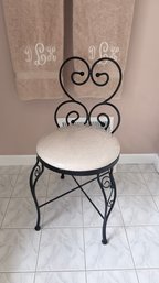 Wrought Iron Vanity Stool / Chair