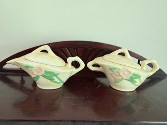 Vintage Creamer And Lidded Sugar Bowl Set