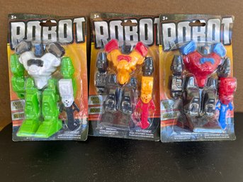 Greenbrier International 'Snap Apart' Poseable Robot Action Figures