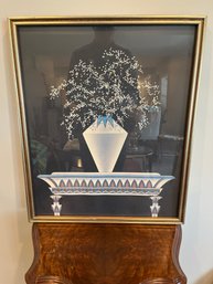 Framed Print By Steve Kenny Titled 'Artworks International' Or 'No Title (flowers, Vase, Table)'