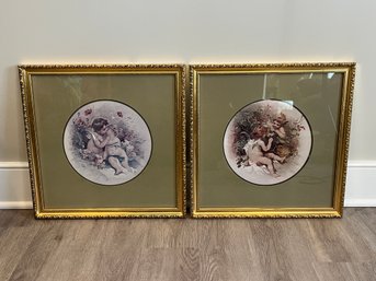 Pair Of Cupid Cherub Babies Willard Fowler