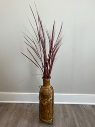 Artificial Grass Plant In Decorative Vase