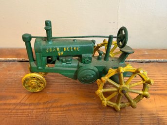 Vintage Cast Iron John Deere Tractor