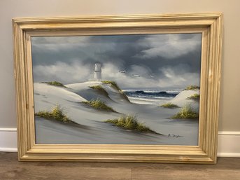 Framed, Vintage Oil Painting Titled 'Seascape' By The Artist R. Taydon