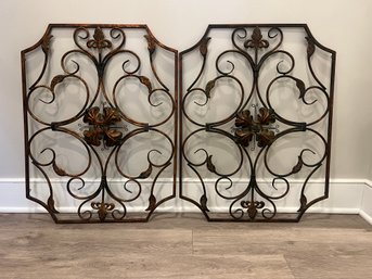 Pair Of Tin Wall Art