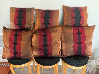 Lot Of 6 Silk Pillows