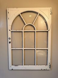 Wood Frame Window With Arched Glass