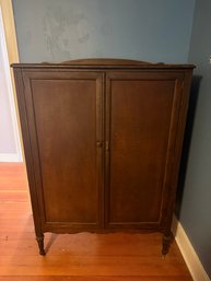 Vintage Antique Cabinet With Top Back Splash