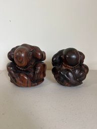 Pair Of Wooden Figures