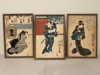 Japanese Triptych - Utagawa Kunisada