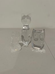Lot Of 3 Glass Animals