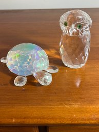 Pair Of Signed Crystal