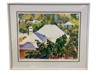 Signed And Numbered Framed Print Rooftop, Bermuda By Amy Evans