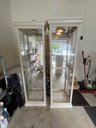 Pair Of Mirrored Display Cases