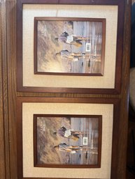 Set Of Two 8x10 Inch Harbortown Industries Wooden Picture Frames With Fabric Mat