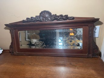 Victorian-style Carved Wood Overmantel Mirror