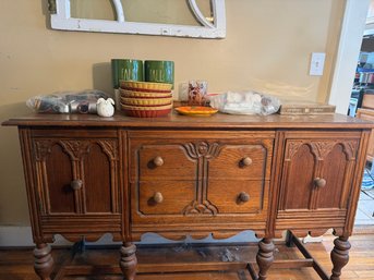 Fall Decor Collection & Vintage Oak Sideboard