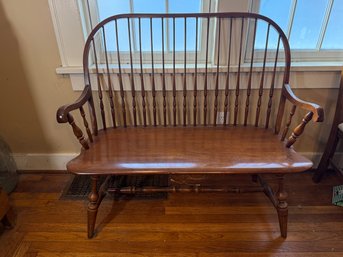Hitchcock Or Windsor-style Settee Bench