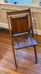Antique Wood Folding Chair