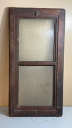 Vintage  Window With Ribbed Frosted Glass
