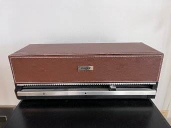 Vintage Discgear 120 CD DVD Media Storage Case Faux Leather Brown Disc Organizer Holder