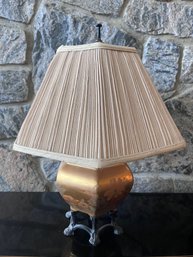 Elegant Vintage Chinoiserie-style Accent Cabinet Featuring A Glossy Black Lacquer Finish With Hand-painted Gol