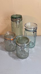 Vintage Glass Canister Set