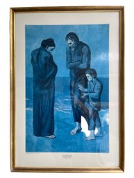 Framed Art Print Of Pablo Picasso's Famous Painting 'The Tragedy'.