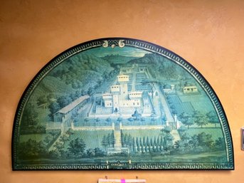 Sticker On Wood  Depicting The Villa Medici At Cafaggiolo