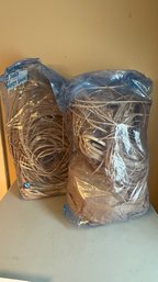 2 Huge Bags Of Caining And Wicker For Crafting