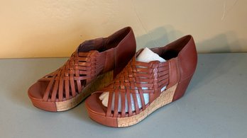 Chocolate Blu - Antigua Woven Leather Platform