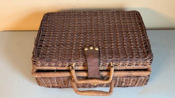 Vintage Wicker Suitcase