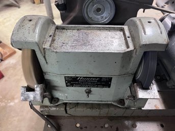 Vintage Hunter Bench Grinder, Manufactured By Hunter Division, Robbins & Myers, Inc.