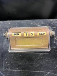 Vintage Park Avenue Perpetual Desk Calendar Made Of Brass