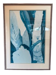 Vintage Pegge Hopper Blue Okapaka Framed Print-Signed Framed Hawaii Art Poster