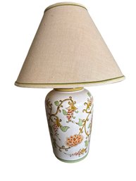 Vintage Floral Ginger Jar Painted Lamps  - Set Of 2