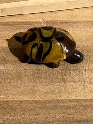 Blown Glass Small Turtle With Decorative Shell