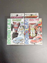 Vintage Japanese Die-cast 'Robo Car' Transforming Toys From The 1980s