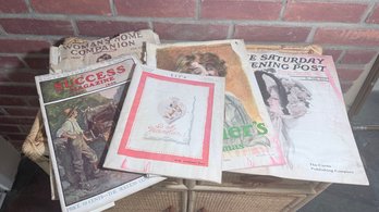 Antique Vintage Magazine Lot: Life, Success, And The Saturday Evening Post