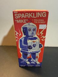 'Sparkling Mike' Walking Tin Robot, A Retro-style Collectible Toy Produced By Schylling