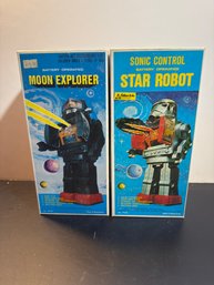 1970s And 80s Battery-operated Robots, Inspired By Characters From Star Wars.